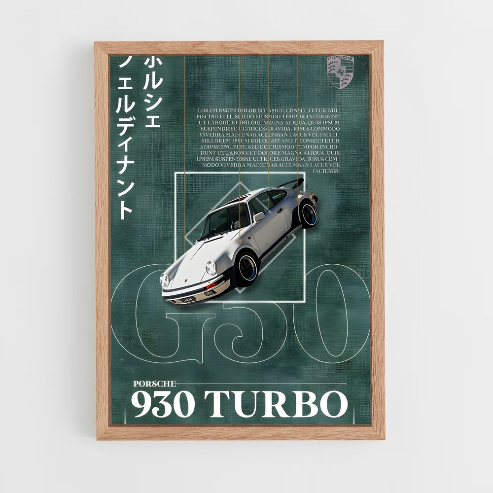 Poster Turbo Legend – affiche Porsche (vue 4)